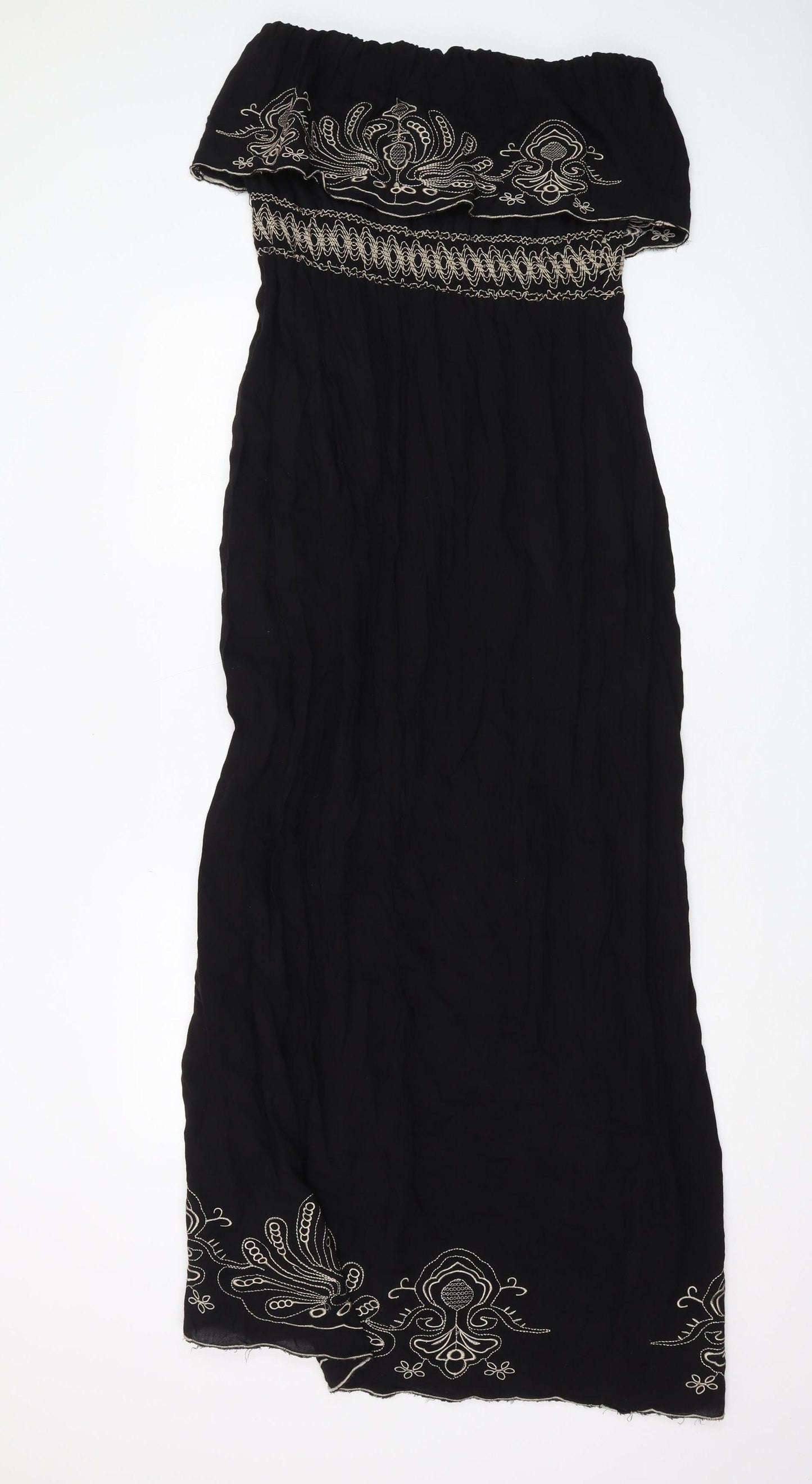 Quiz Women's Black Maxi Dress Off Shoulder Size 14