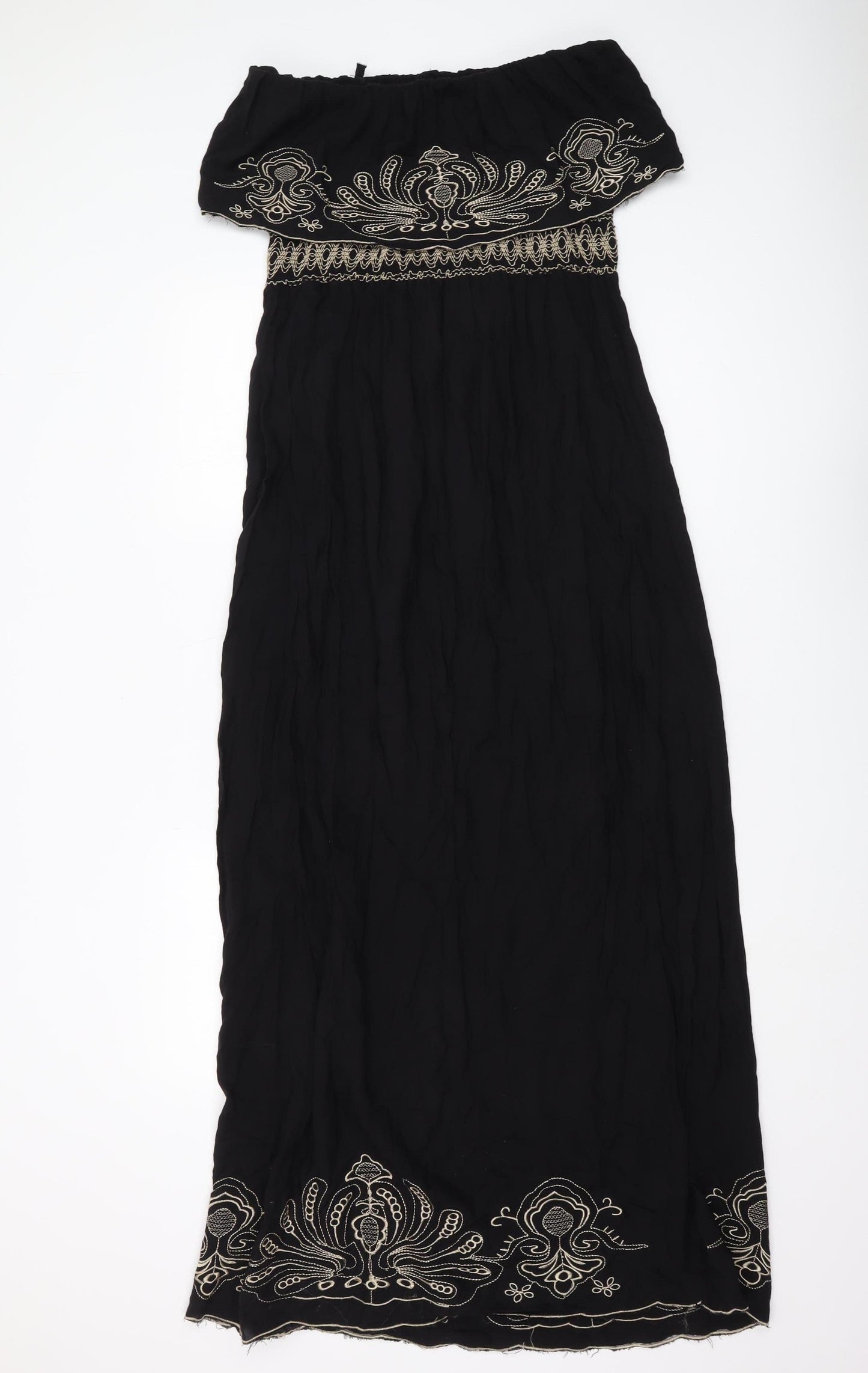 Quiz Women's Black Maxi Dress Off Shoulder Size 14