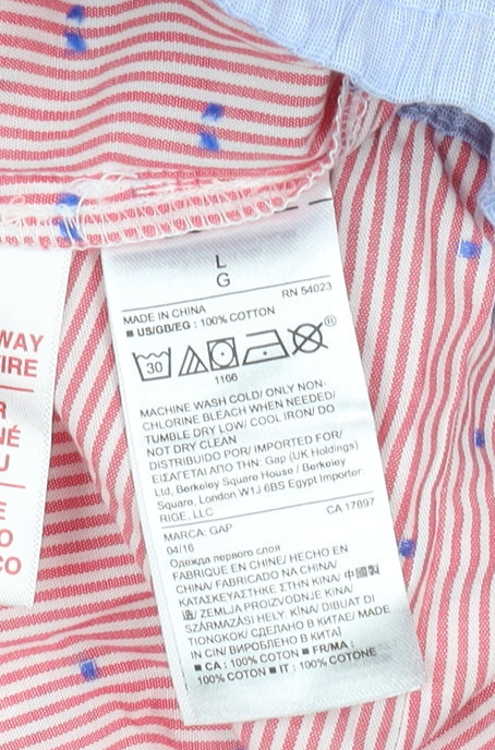 Gap Women Red Striped Pyjama Pants, Size L