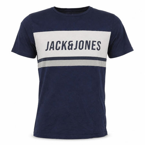Jack & Jones Men's Blue Graphic Print T-Shirt Size S