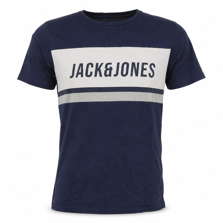 Jack & Jones Men's Blue Graphic Print T-Shirt Size S