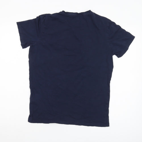Jack & Jones Men's Blue Graphic Print T-Shirt Size S