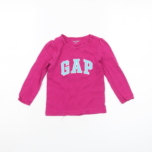 Gap Girls Pink Long Sleeve T-Shirt 3 Years