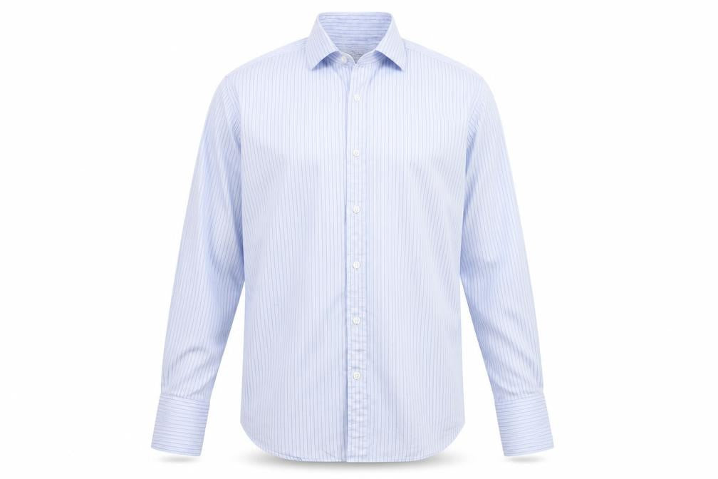 T.M. Lewin Men's Blue Slim Fit Striped Shirt 15.5
