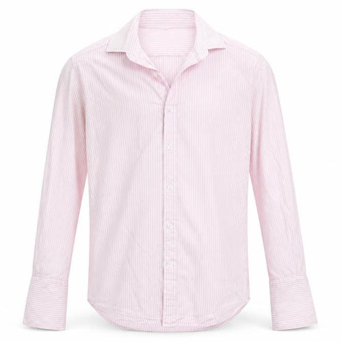 T.M.Lewin Men's Pink Slim Fit Striped Button-Up Shirt L