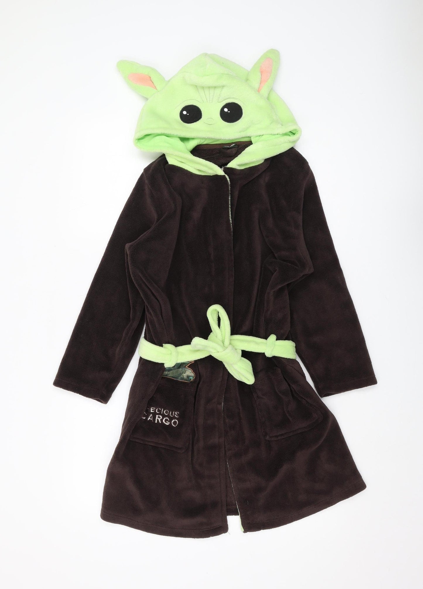 Star Wars Boys Brown & Green Hooded Robe 9-10 Yrs Fleece