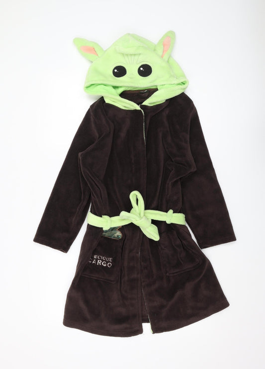Star Wars Boys Brown & Green Hooded Robe 9-10 Yrs Fleece