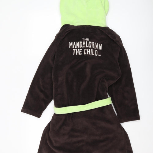 Star Wars Boys Brown & Green Hooded Robe 9-10 Yrs Fleece