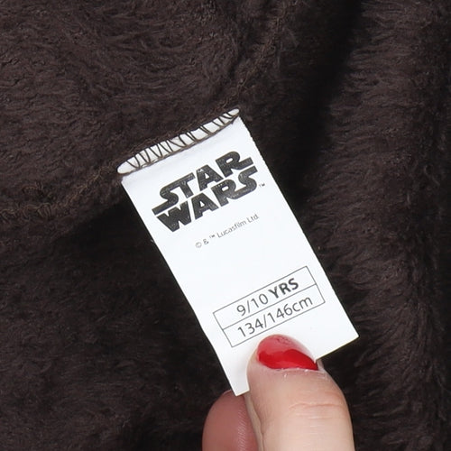 Star Wars Boys Brown & Green Hooded Robe 9-10 Yrs Fleece