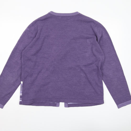 Honor Millburn Women's Purple Striped Cardigan Size L