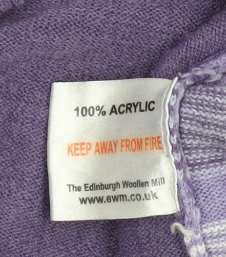 Honor Millburn Women's Purple Striped Cardigan Size L