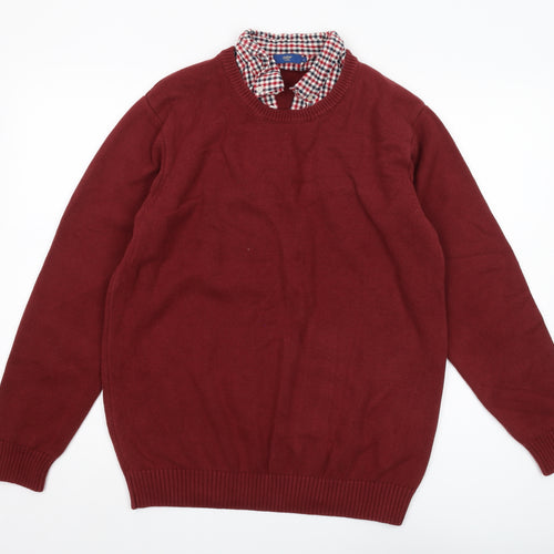 Cotton Traders Men's Red L Pullover Jumper