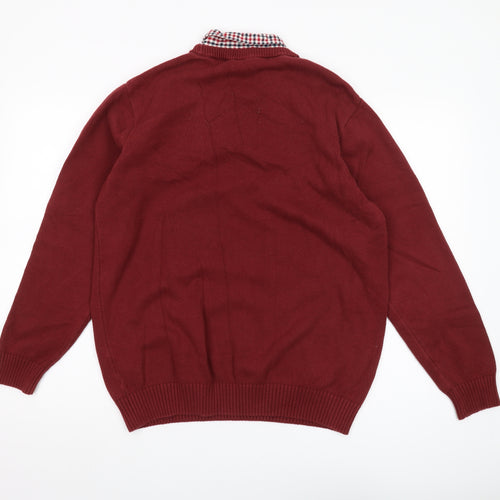 Cotton Traders Men's Red L Pullover Jumper