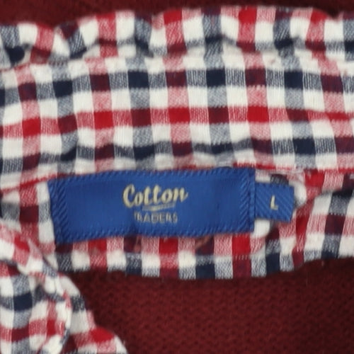 Cotton Traders Men's Red L Pullover Jumper