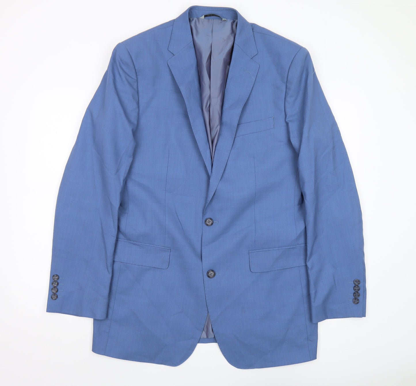 Samuel Windsor Men's Blue Wool Blazer, Size 40L, Excellent