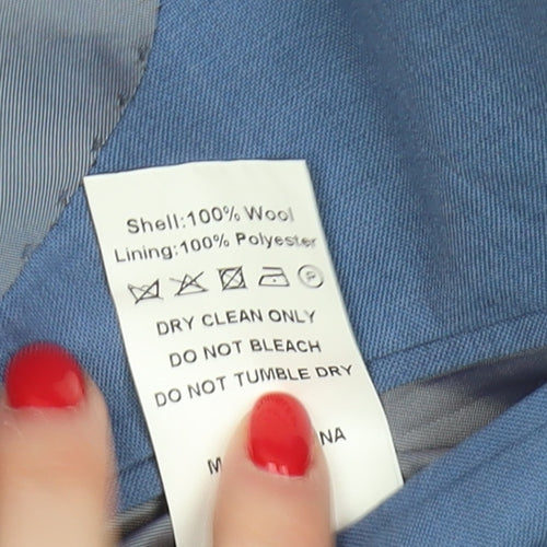 Samuel Windsor Men's Blue Wool Blazer, Size 40L, Excellent