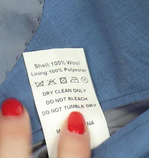 Samuel Windsor Men's Blue Wool Blazer, Size 40L, Excellent