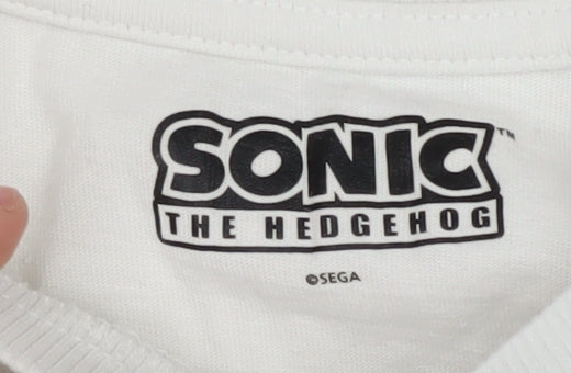 Next Boys White Sonic Graphic T-Shirt, Age 7, Short Sleeve