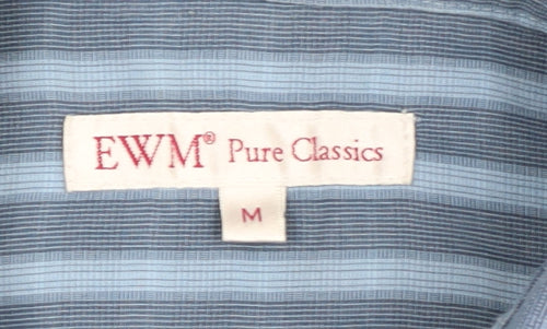 EWM Pure Classics Men's Blue Striped Shirt - Size M