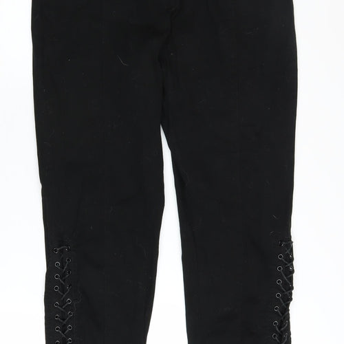 Simply Be Women’s Lace-Up Black Jeans Size 14