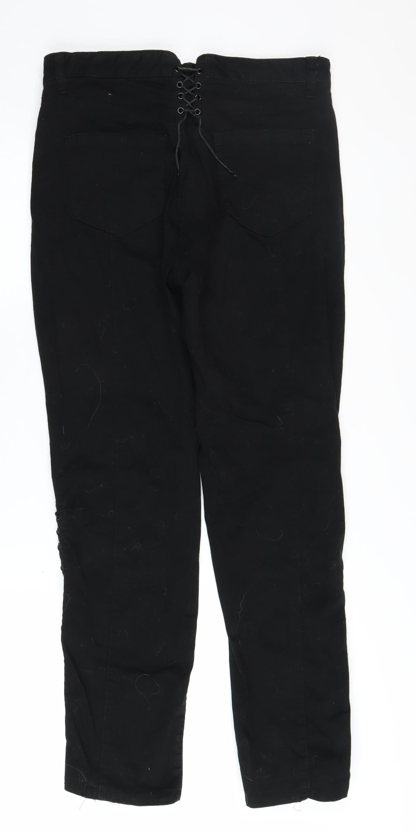 Simply Be Women’s Lace-Up Black Jeans Size 14