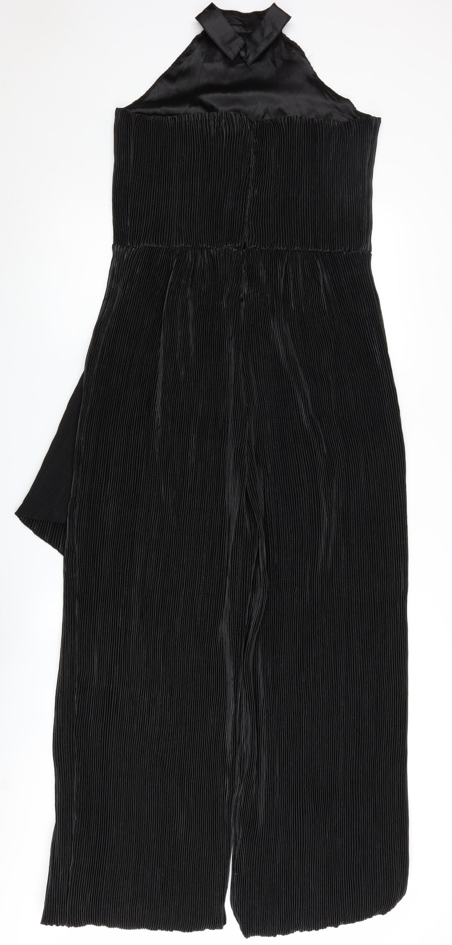 Boohoo Women Black Halter Jumpsuit UK 12 Occasion