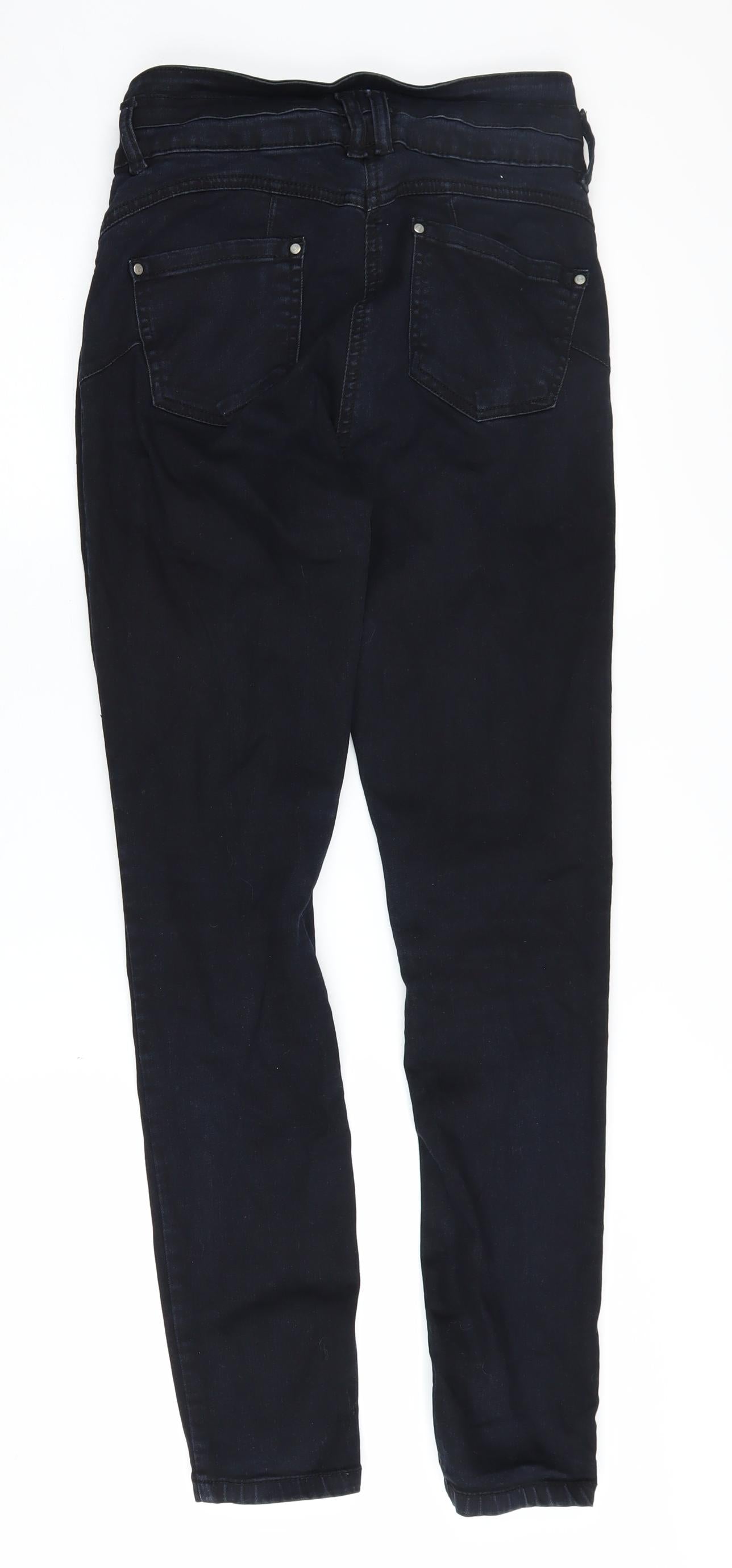 Boohoo Women's Black Skinny Jeans UK 12 Tall Slim Fit