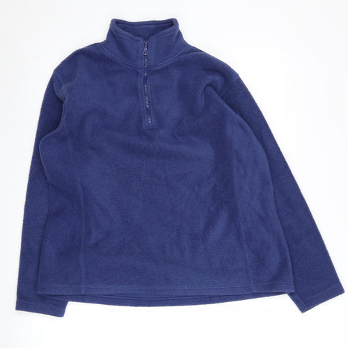 Women's Blue Fleece Pullover Sweatshirt - Size 16