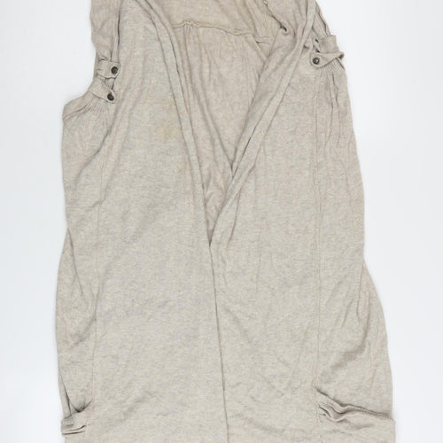 River Island Women's Beige Knit Vest, Size 14, Casual Sleeveless