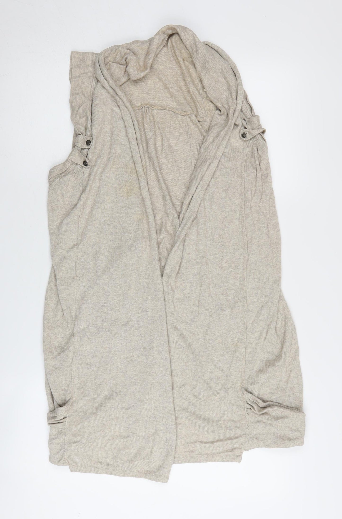 River Island Women's Beige Knit Vest, Size 14, Casual Sleeveless