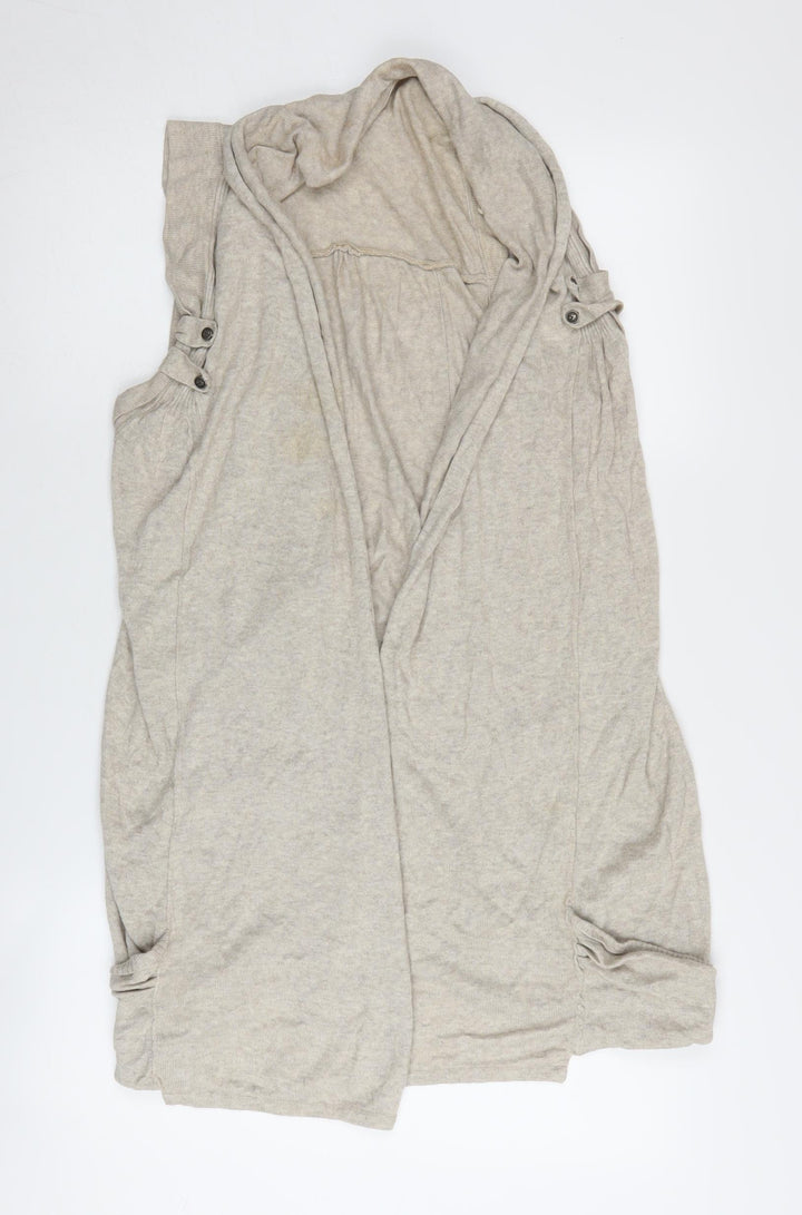River Island Women's Beige Knit Vest, Size 14, Casual Sleeveless