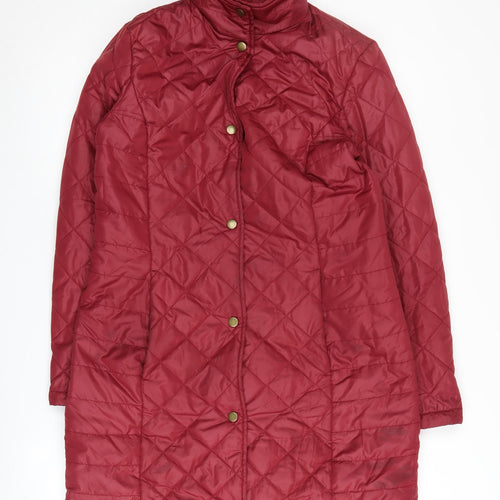 Marks and Spencer Women's Red Quilted Coat Size 8