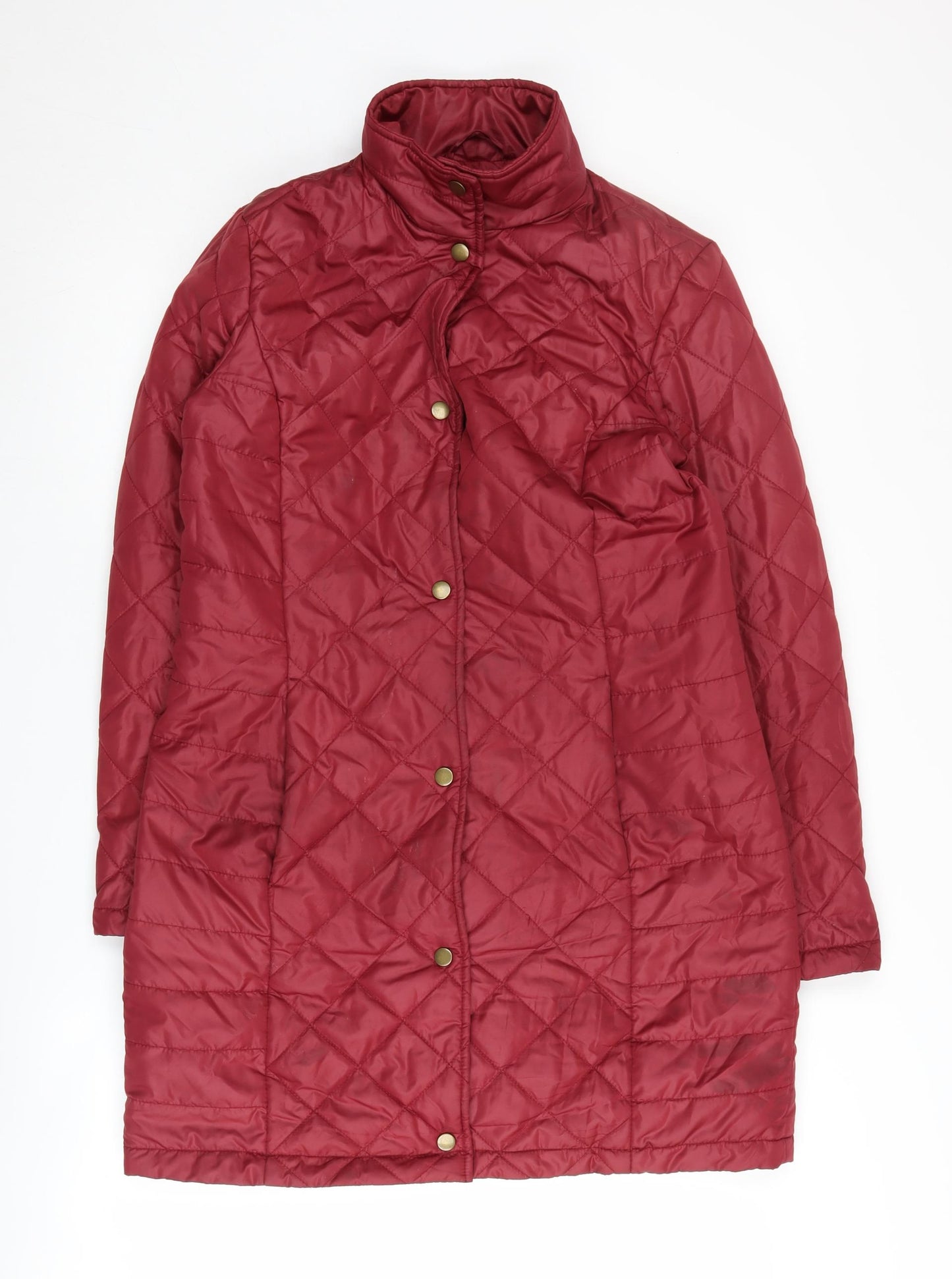 Marks and Spencer Women's Red Quilted Coat Size 8