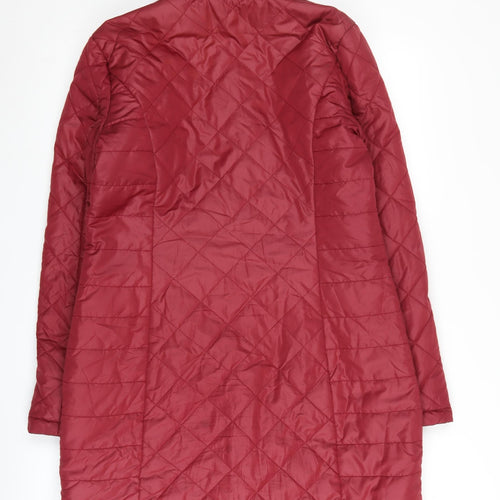Marks and Spencer Women's Red Quilted Coat Size 8