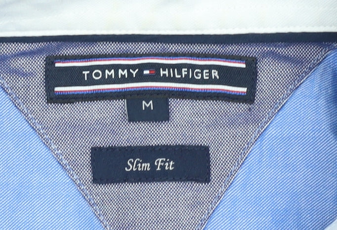 Tommy Hilfiger Men's Blue Slim Fit Button-Up Shirt M