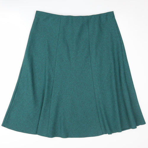 Honor Millburn Women's Green A-Line Midi Skirt Size 18