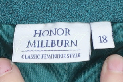 Honor Millburn Women's Green A-Line Midi Skirt Size 18