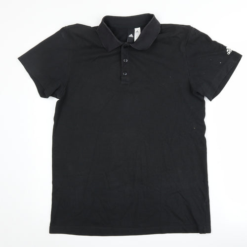 Adidas Men's Black Polo Shirt M - Classic Casual Style