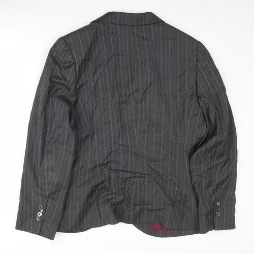 Brooks Brothers Women Grey Pinstripe Suit Jacket Size 14