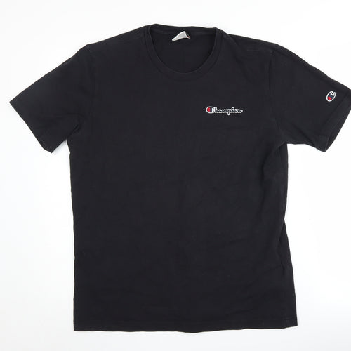 Champion Men's Medium Black Cotton T-Shirt