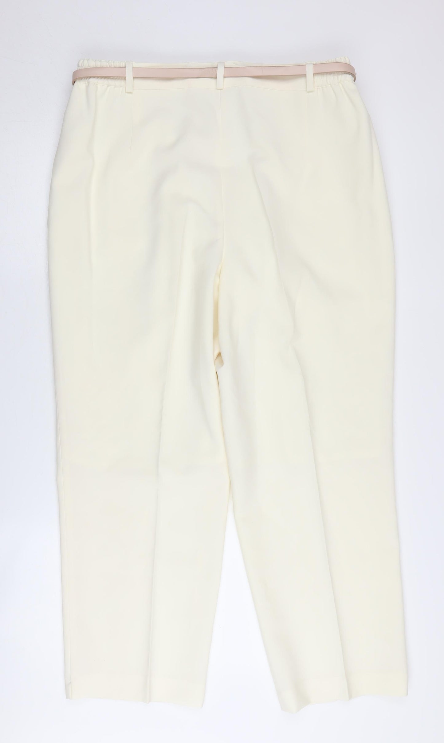 Kaleidoscope Women's Ivory Trousers, Size 18, Belted