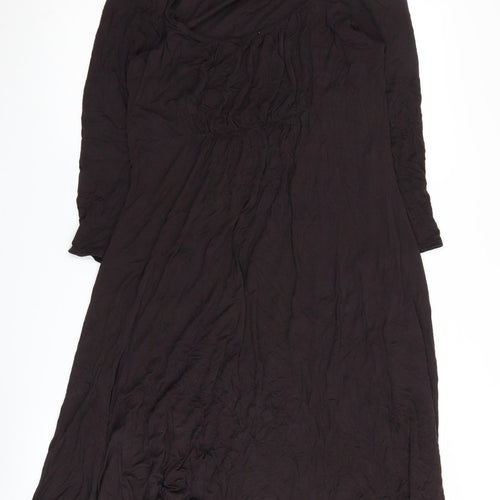 Phase Eight Women's Black A-Line Midi Dress Size 14