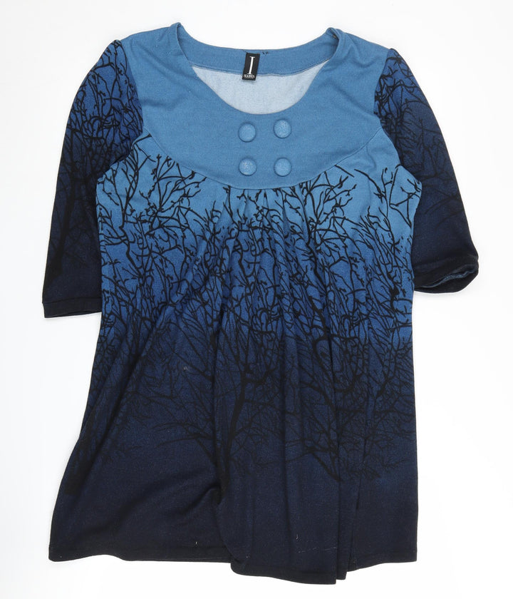 Izabel London Women's Blue Shift Dress Size 16
