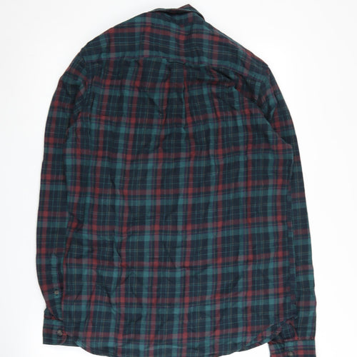 Superdry Men's Checked Green Blue Plaid Shirt L