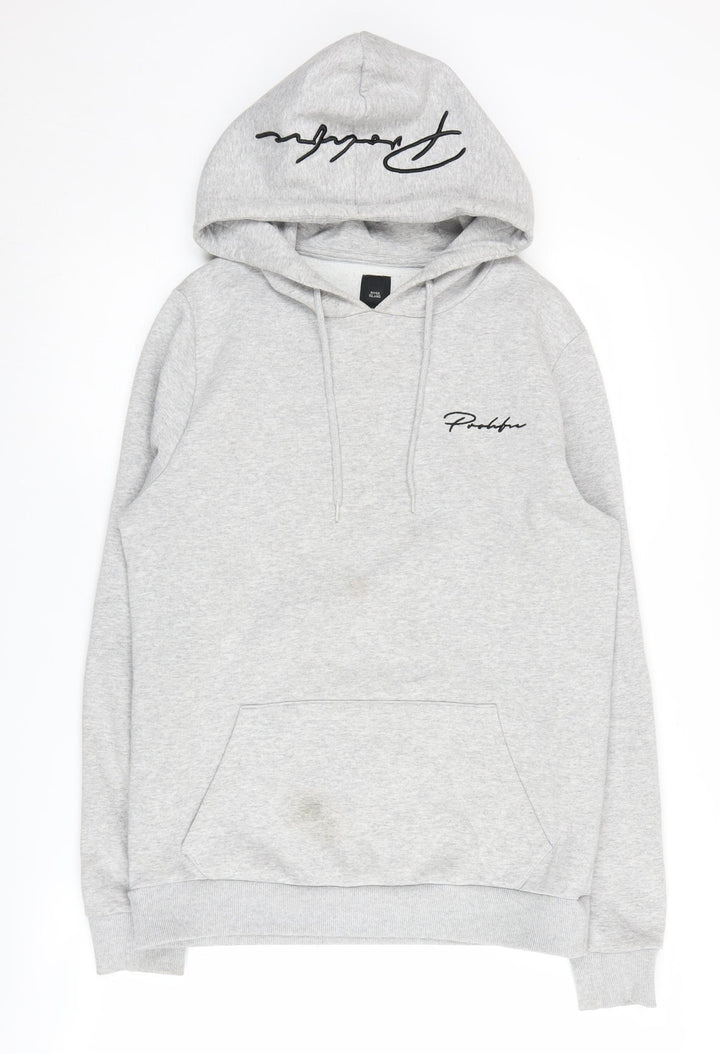 River Island Grey Pullover Hoodie, S, Unisex Adults
