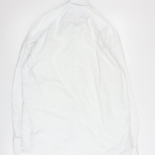 Moss 1851 Men's White Regular Fit Shirt, Size 39