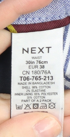 Next Men's Blue Chino Shorts, 30 in Regular Fit