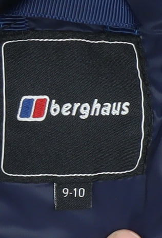 Berghaus Boys Blue Puffer Jacket 9-10 Years Hooded Outdoor