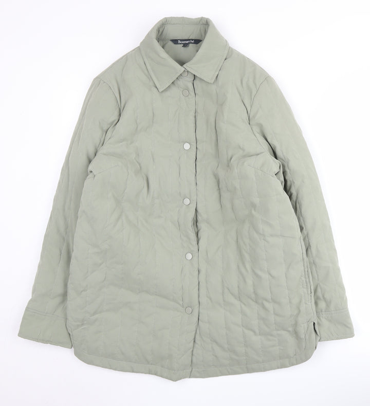 Bonmarché Women's Green Quilted Jacket Size 12
