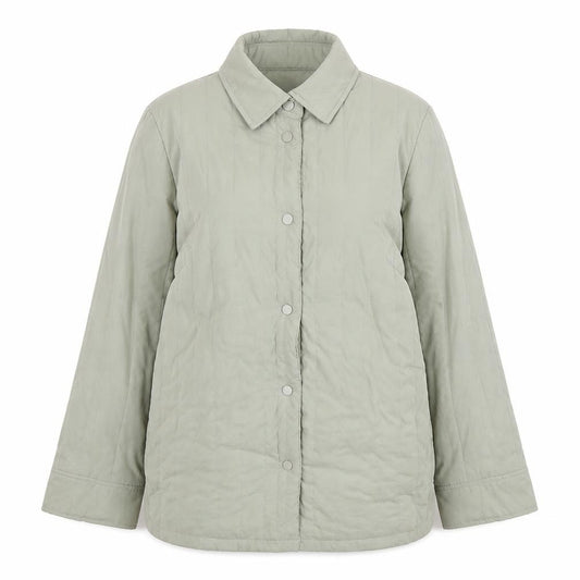 Front view of Bonmarché Women's Green Quilted Jacket, size 12